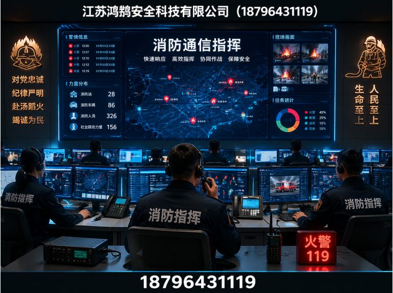大连消防通信指挥展示图